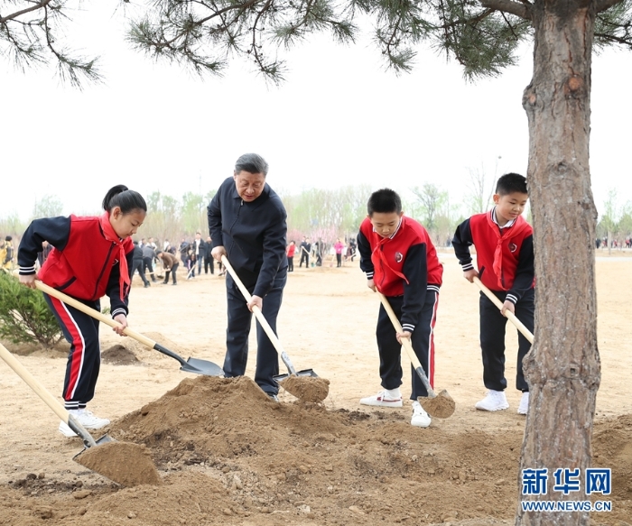 習近平在參加首都義務植樹活動