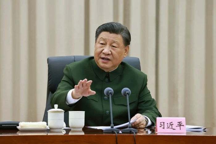 11月29日，中共中央總書記、國家主席、中央軍委主席習近平到武警海警總隊東海海區指揮部視察。這是習近平發表重要講話。新華社記者 李剛 攝